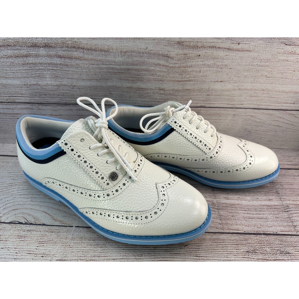 G/Fore Womens Grosgrain Brogue Gallivanter Golf Shoes Size 7.5 White G4LS21EF08